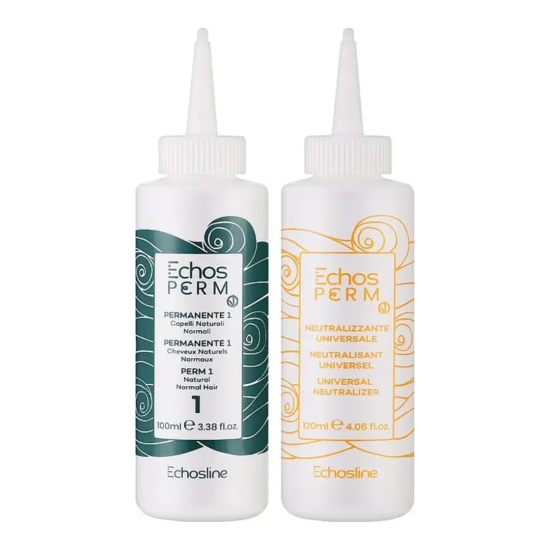 Набор для химической перманентной завивки Echosline Perm P1 для натуральных волос 100 мл + 120 мл