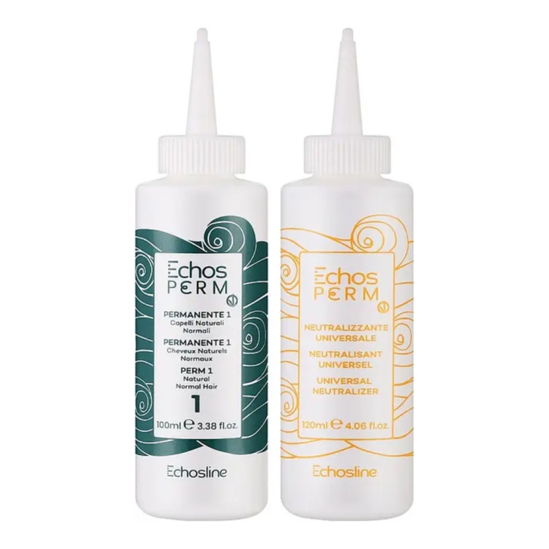 Набор для химической перманентной завивки Echosline Perm P1 для натуральных волос 100 мл + 120 мл