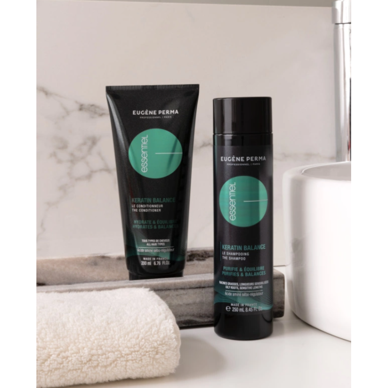 Шампунь з кератином для комбінованого волосся Essential Keratin Balance Shampoo Eugene Perma 250 мл Шампунь з кератином для комбінованого волосся Essential Keratin Balance Shampoo Eugene Perma 250 мл