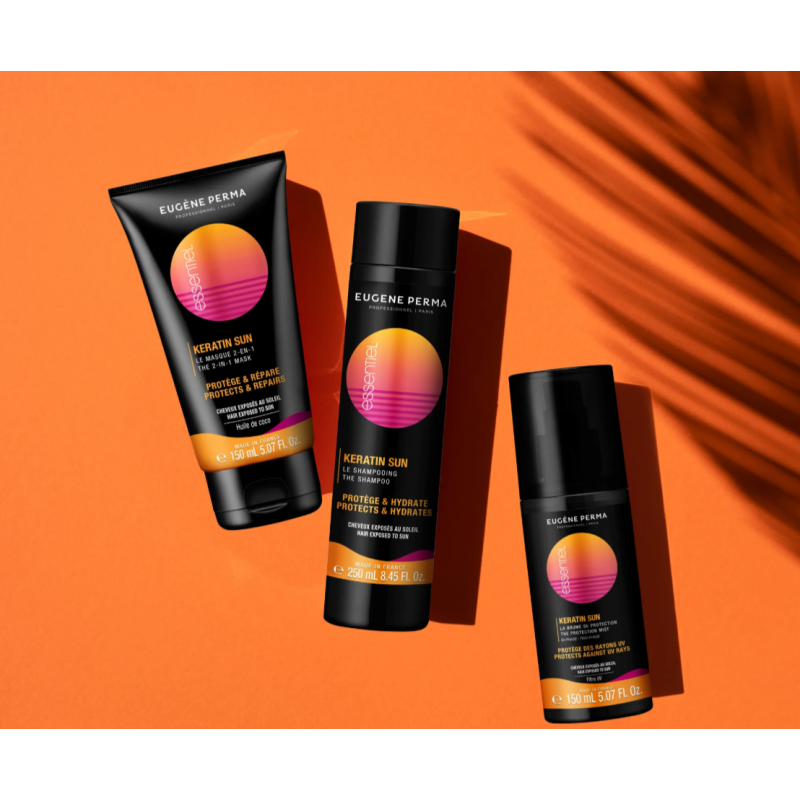 Маска для поврежденных волос с кератином Keratin SUN Mask 2 in 1 Eugene Perma 150 мл Маска для поврежденных волос с кератином Keratin SUN Mask 2 in 1 Eugene Perma 150 мл