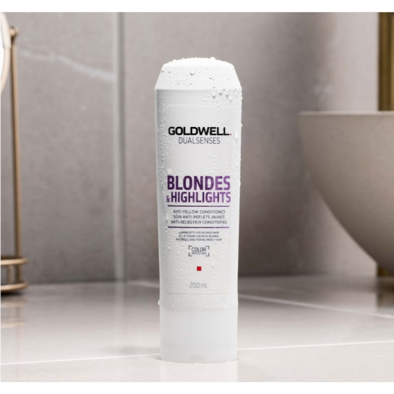 Бальзам анти-жовтий для освітленого волосся Dualsenses Blondes Highlights Goldwell