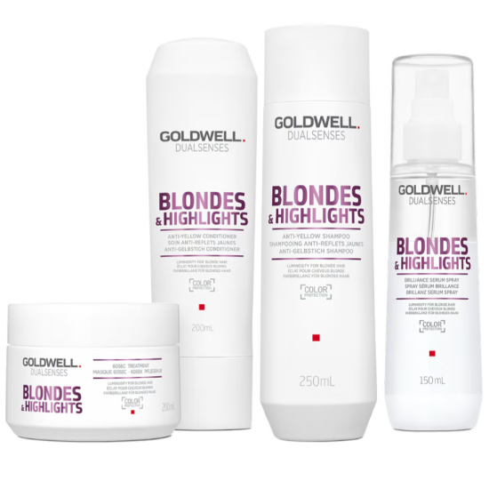 Маска анти-желтая для восстановления осветленных волос Dualsenses Blondes Highlights Goldwell