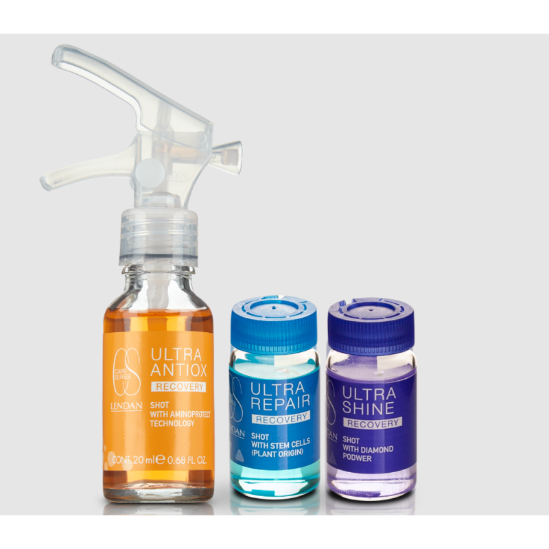 Концентрированный бустер для блеска волос Recovery Ultra Shine Shot Lendan 6x10 мл Концентрированный бустер для блеска волос Recovery Ultra Shine Shot Lendan 6x10 мл