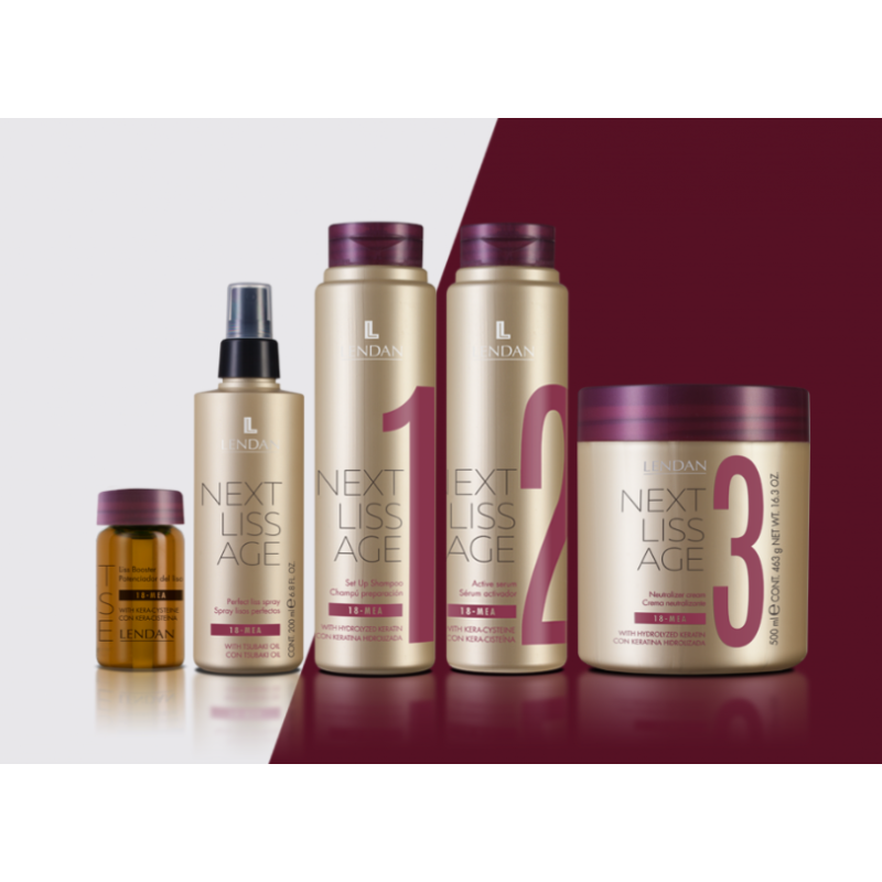 Спрей для гладкости волос термозащитный Next Liss Age Perfect Straight Spray Lendan 200 мл Спрей для гладкости волос термозащитный Next Liss Age Perfect Straight Spray Lendan 200 мл