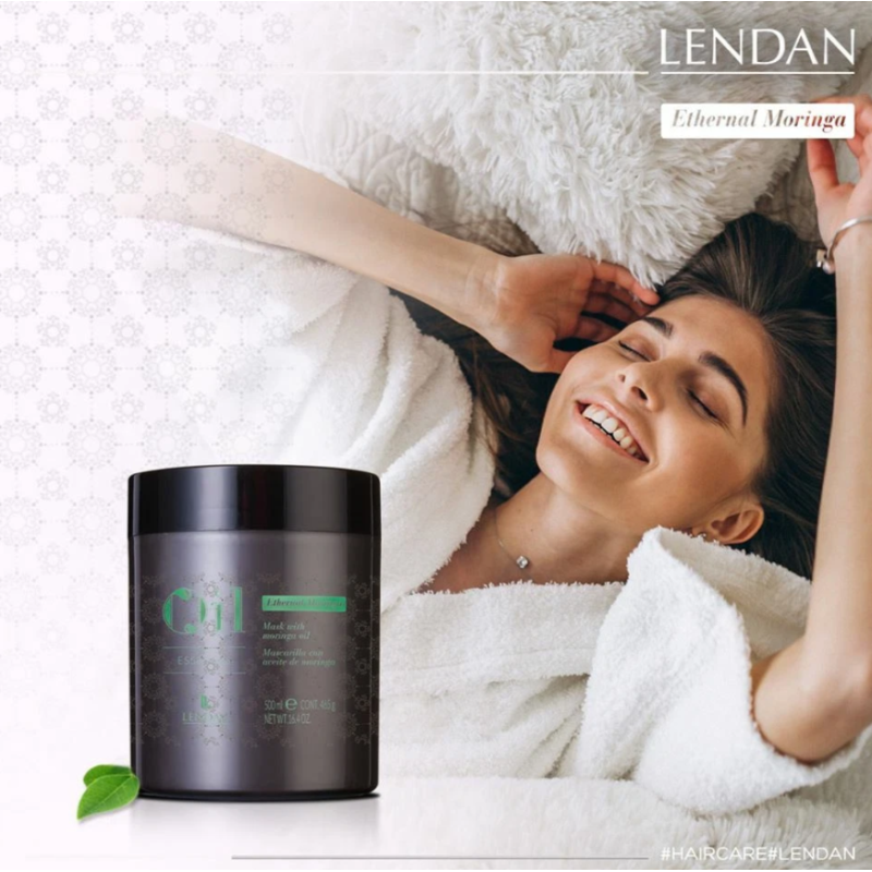 Увлажняющая антивозрастная маска для волос Ethernal Moringa Mask Lendan 500 мл