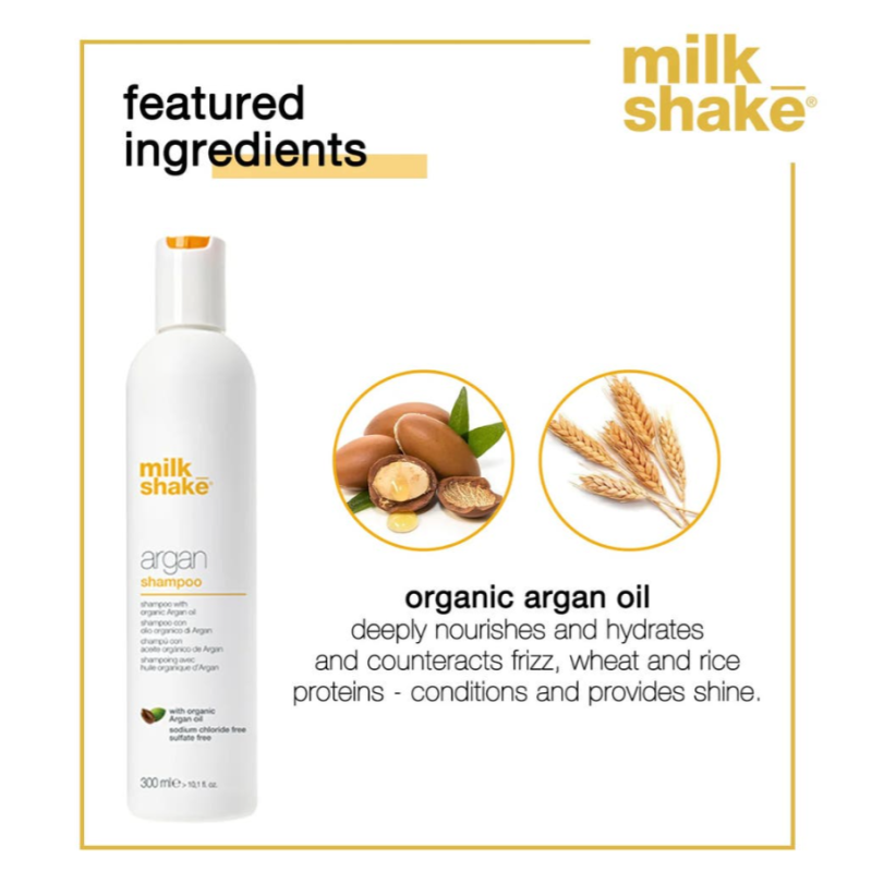 Шампунь з аргановою олією для всіх типів волосся Argan Shampoo Milk Shake 