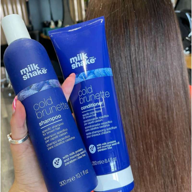 Шампунь для брюнеток із синім пігментом Cold Brunette Shampoo Milk Shake 