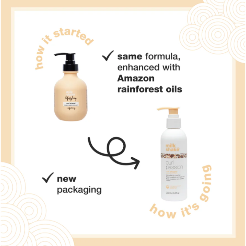 Флюид для укладки и разделения вьющихся волос Shaper Curl Passion Milk Shake 200 мл 