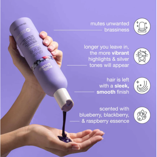 Шампунь для блиску світлого волосся Silver Shine Shampoo Milk Shake 