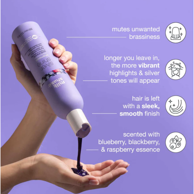 Шампунь для блиску світлого волосся Silver Shine Shampoo Milk Shake 