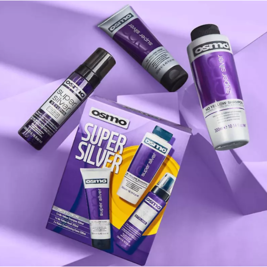 Набір проти жовтизни для освітленого та сивого волосся Super Silver Osmo