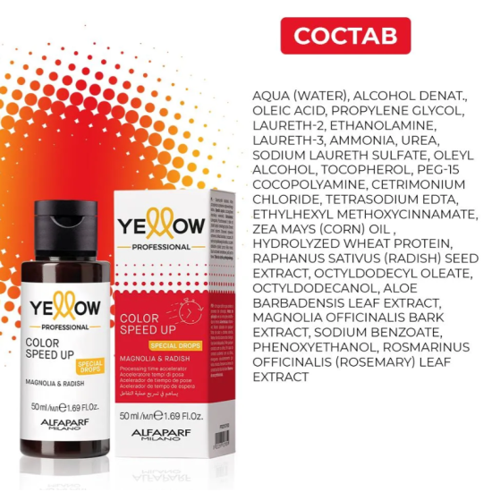 Добавка до фарбуючої суміші для прискорення фарбування COLOR Speed ​​UP Yellow 50 мл