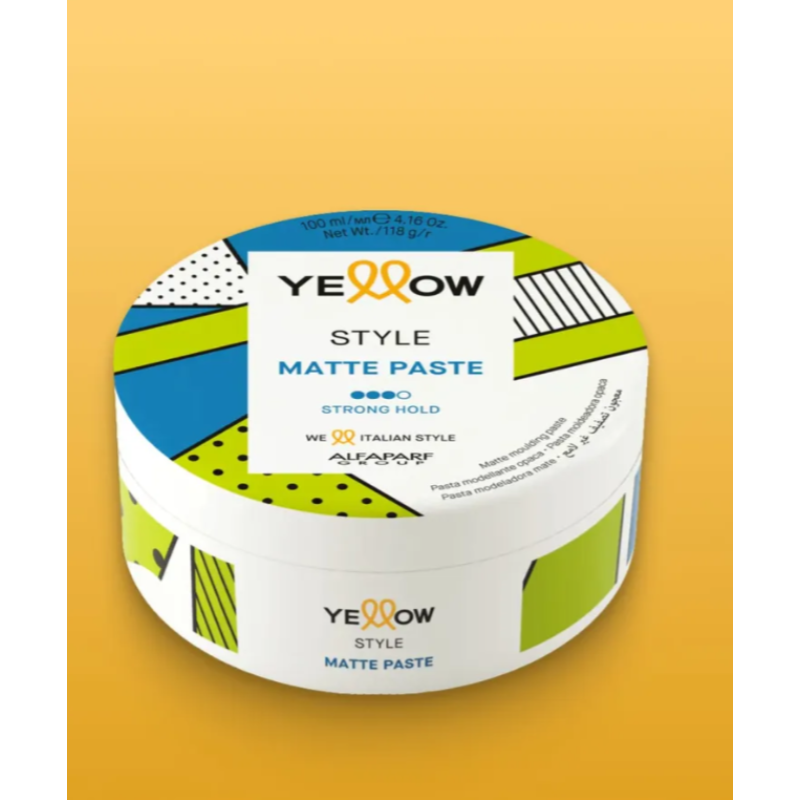 Матова паста для волосся сильної фіксації Style Matte Paste Yellow 100 мл Матова паста для волосся сильної фіксації Style Matte Paste Yellow 100 мл