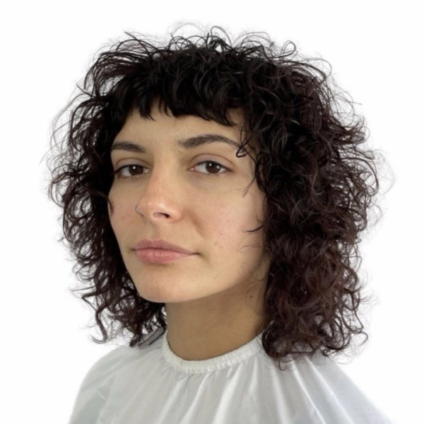 Завивка на окрашенный плотный волос