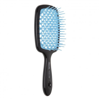 Расческа для укладки волос ORIGINAL Superbrush Janeke черно-голубая
