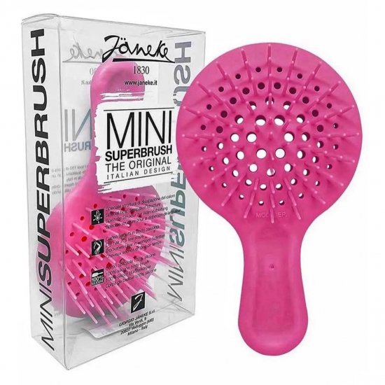 Расческа для укладки волос ORIGINAL Superbrush Mini Janeke розовая