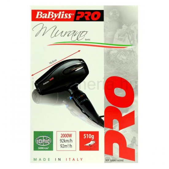 Фен для волосся BaByliss 6160INRE Murano Compact Ionic 2000W
