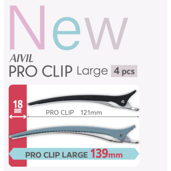 Затискач для волосся AIVIL PRO CLIP LARGE Chalk White 1 шт 