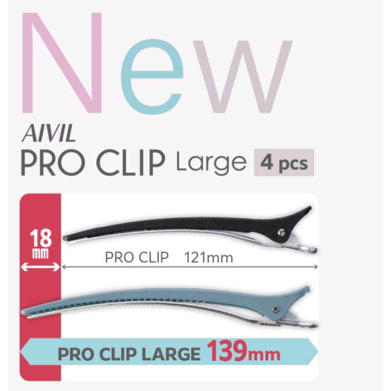 Затискач для волосся AIVIL PRO CLIP LARGE Chalk White 1 шт 