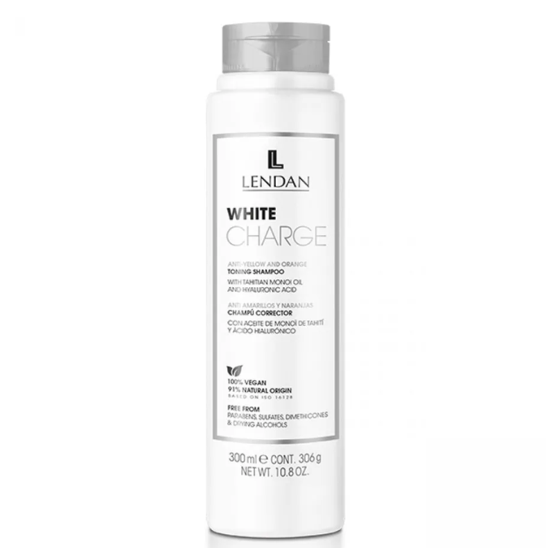 Шампунь для холодних відтінків та м'якої нейтралізації White Charge Shampoo Lendan 300 мл